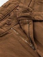 Kaptain Sunshine - Straight-Leg Pleated Cotton and Linen-Blend Gabardine Suit Trousers - Brown