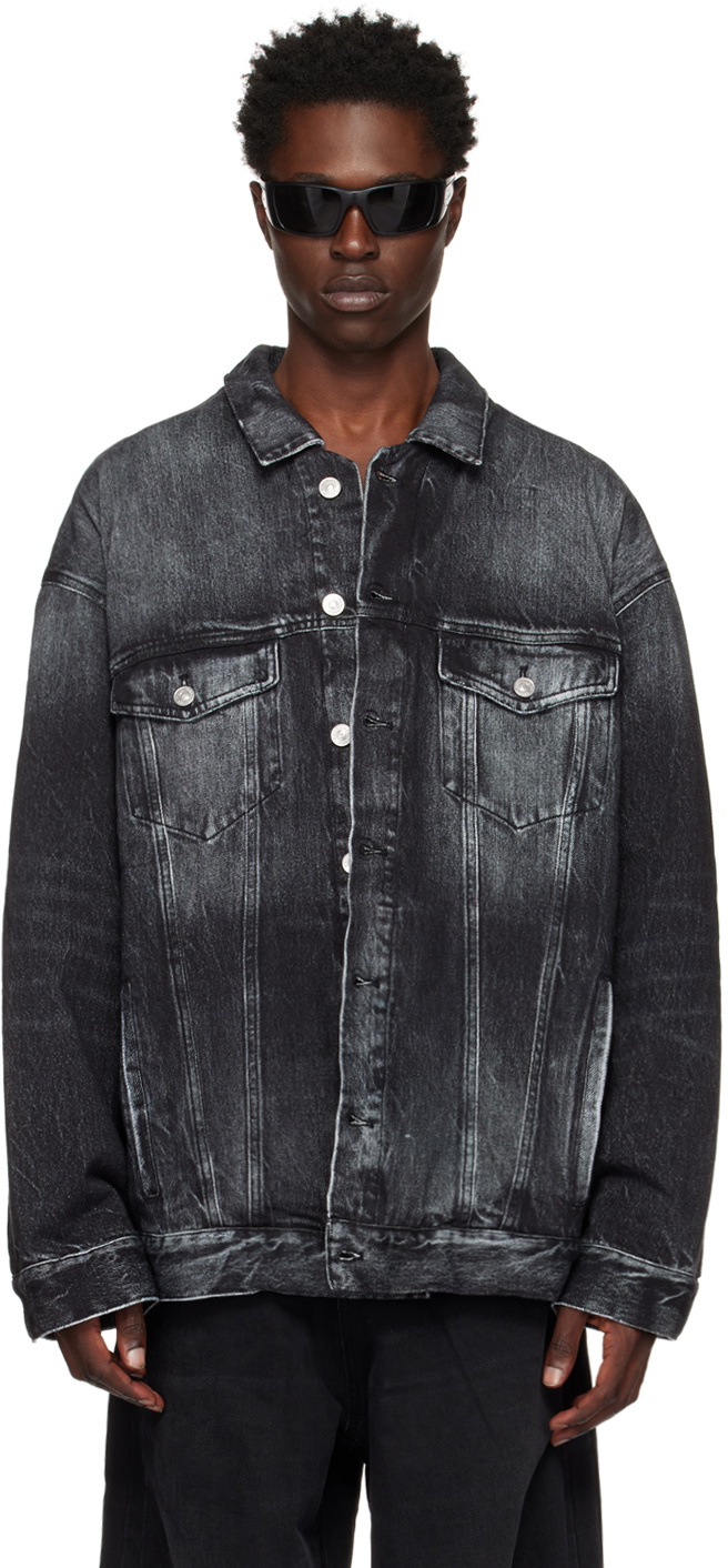 【関税&送料込】Balenciaga L Oeil Anthracite Melange Cotton Balenciaga Black Trompe-L'œil Jacket Balenciaga