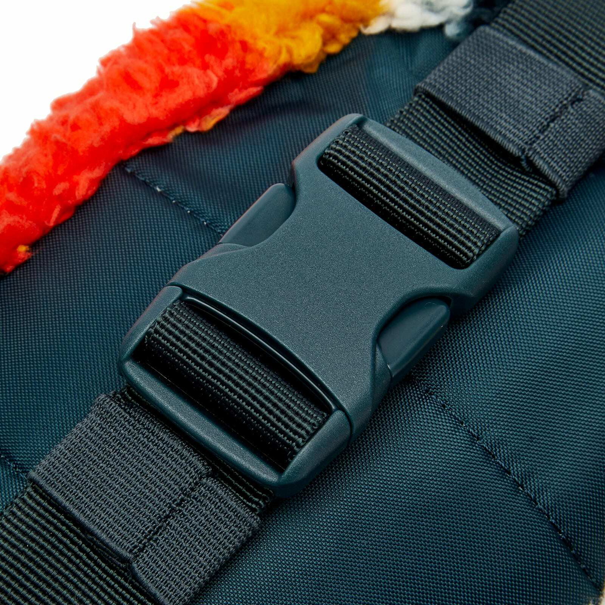 END. x Columbia 'Douglas Fir' Fleece Hip Pack in Signal Red