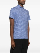RLX Ralph Lauren Blue Floral-Print Golf Shirt