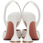 Amina Muaddi White Holli Sling 95 Heels