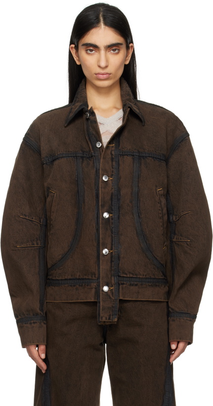 Photo: Eckhaus Latta Brown EL Redux Denim Jacket