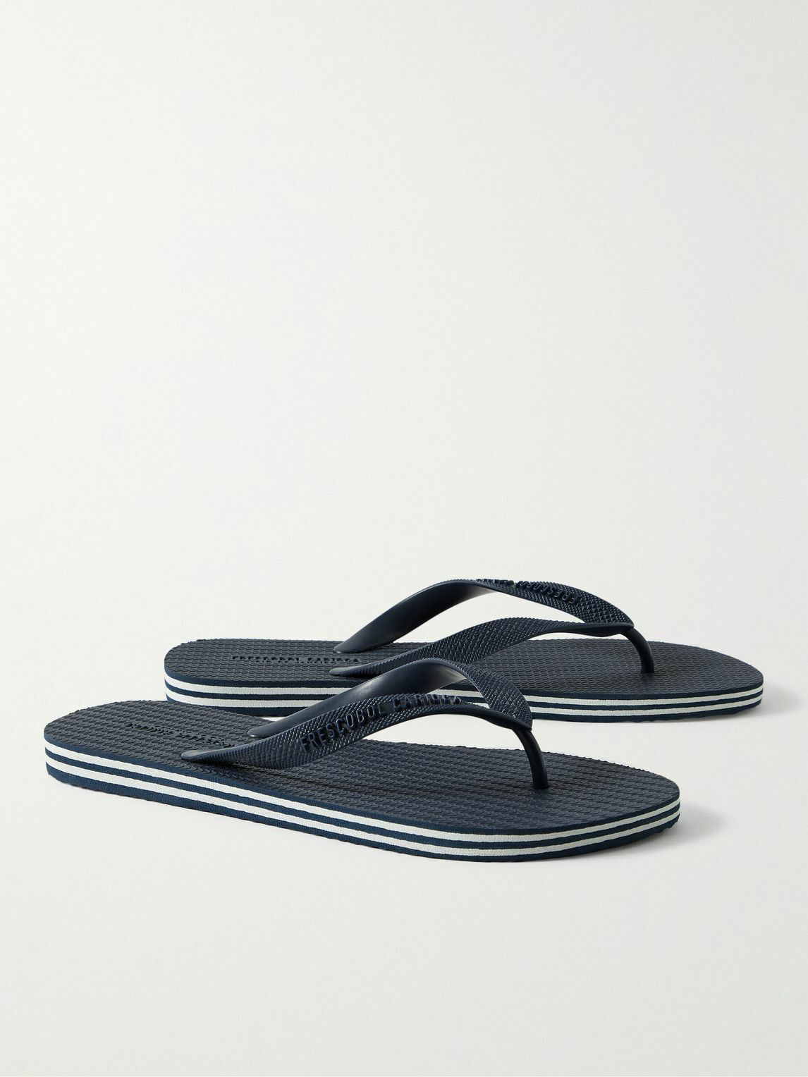 Rubber Flip Flops with Embossed Logo