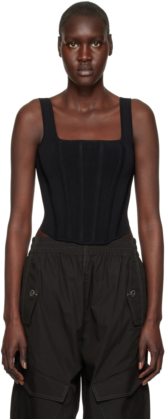 Dion Lee Black Corset Tank Top