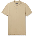 TOM FORD - Slim-Fit Cotton-Piqué Polo Shirt - Neutrals