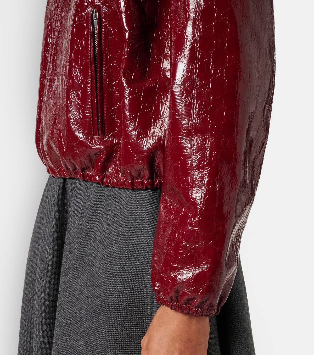 Gucci Leather bomber jacket