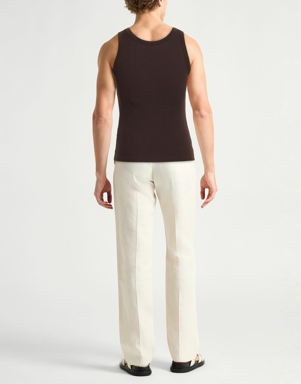 Fendi Mens Tank top Dark in Brown