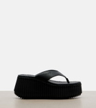 Chloé Nama leather platform thong sandals