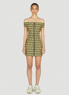 Aries Press Gothic Logo Mini Dress