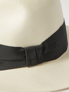 Frescobol Carioca - Rafael Grosgrain-Trimmed Straw Fedora - White