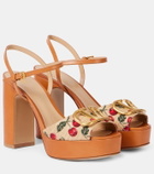 Valentino Garavani VLogo Signature 80 raffia-effect platform sandals