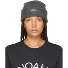 Noah NYC Grey Logo Core Beanie