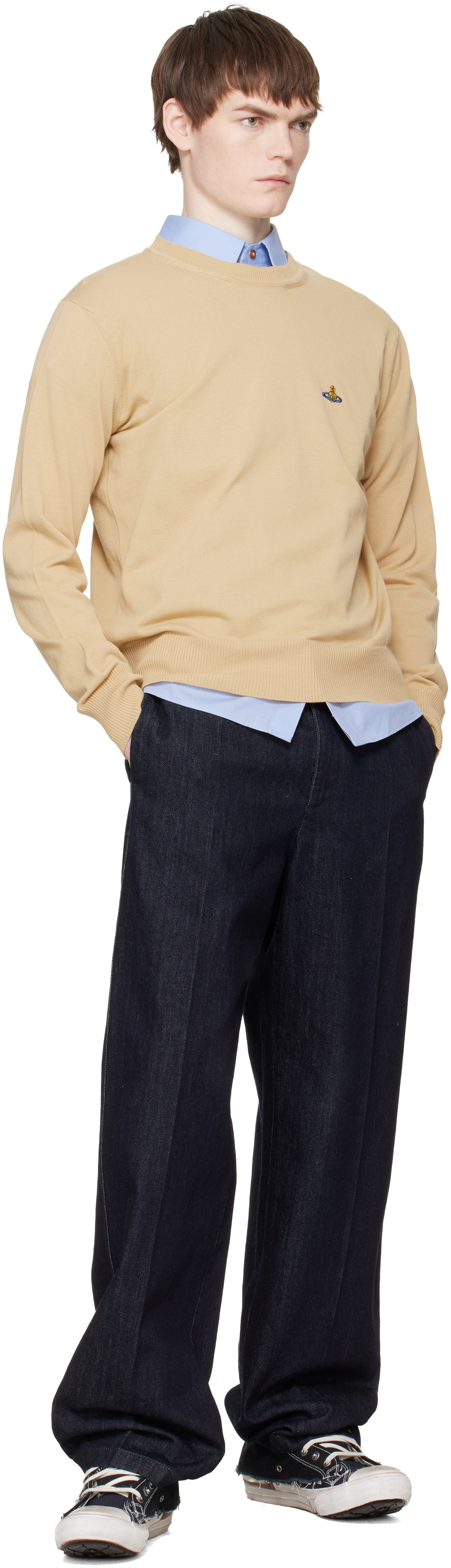 Vivienne Westwood Beige Alex Round Neck Sweater
