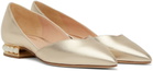 Nicholas Kirkwood Gold Casati D’Orsay Ballerina Flats