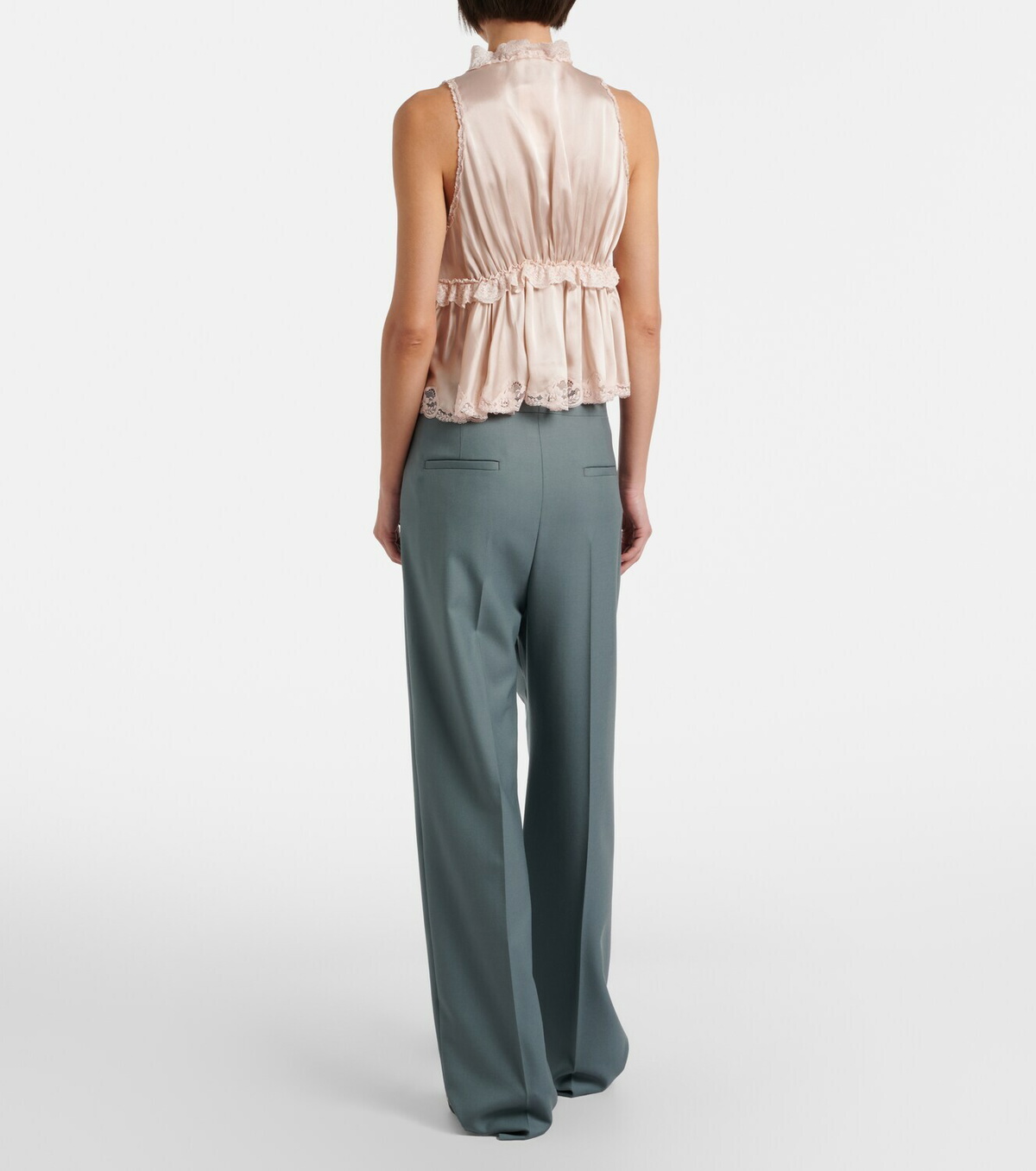 Chloé Pleated virgin wool straight pants