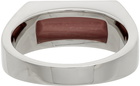 Tom Wood Silver & Pink Opal Peaky Ring