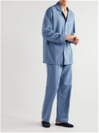 Emma Willis - Camp-Collar Cotton-Twill Pyjama Set - Blue
