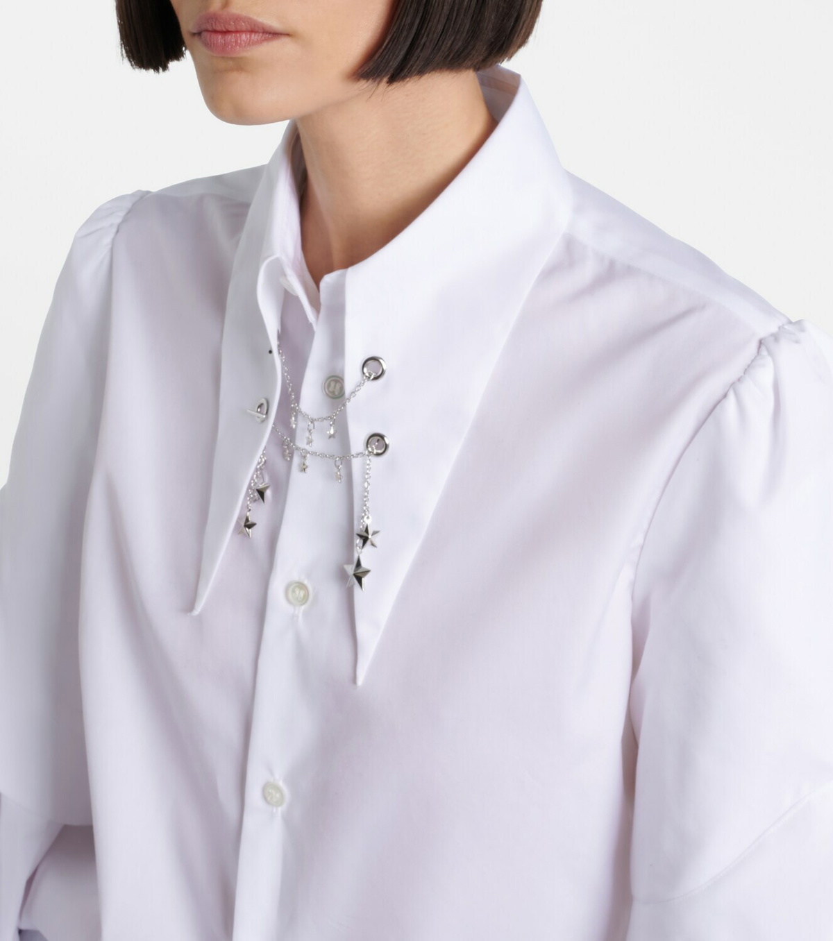 Noir Kei Ninomiya Embellished cotton shirt