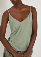 Rick Owens Lilies V-neck Jersey Slip top Light Green