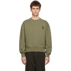 AMI Alexandre Mattiussi Green Ami De Coeur Sweatshirt