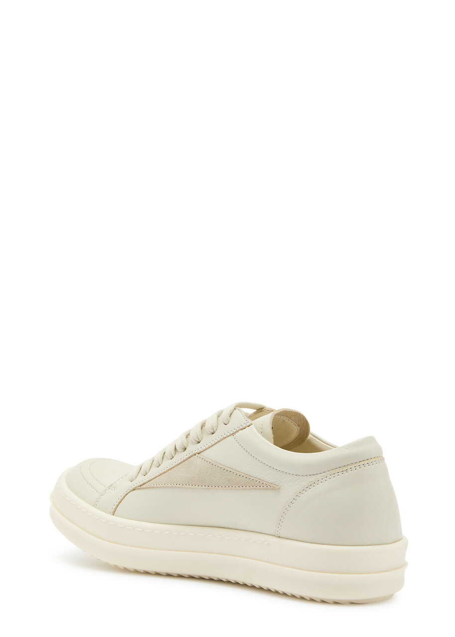 Rick Owens Vintage Panelled Leather Sneakers White