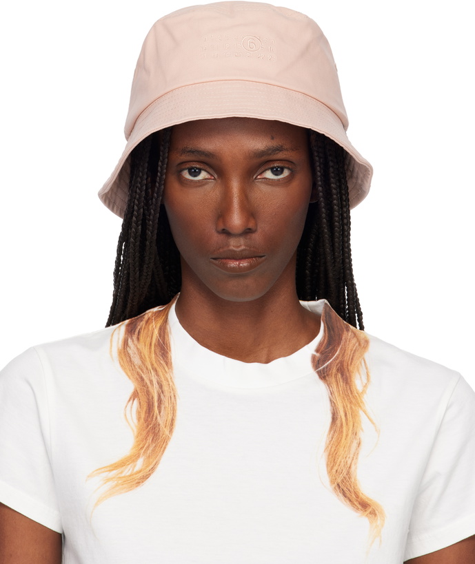 Photo: MM6 Maison Margiela Pink Cotton Canvas Bucket Hat