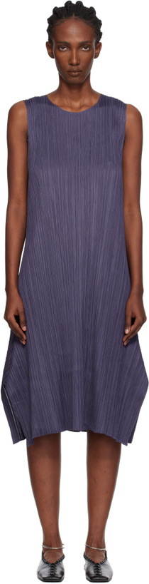 Photo: PLEATS PLEASE ISSEY MIYAKE Gray Monthly Colors July Midi Dress