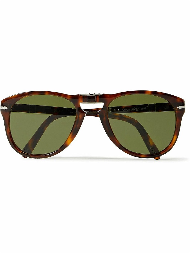 Photo: Persol - Round-Frame Folding Tortoiseshell Acetate Sunglasses
