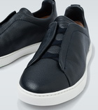 Zegna Leather sneakers with concealed laces