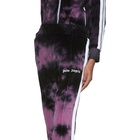 Palm Angels Black and Purple Chenille Tie-Dye Lounge Pants