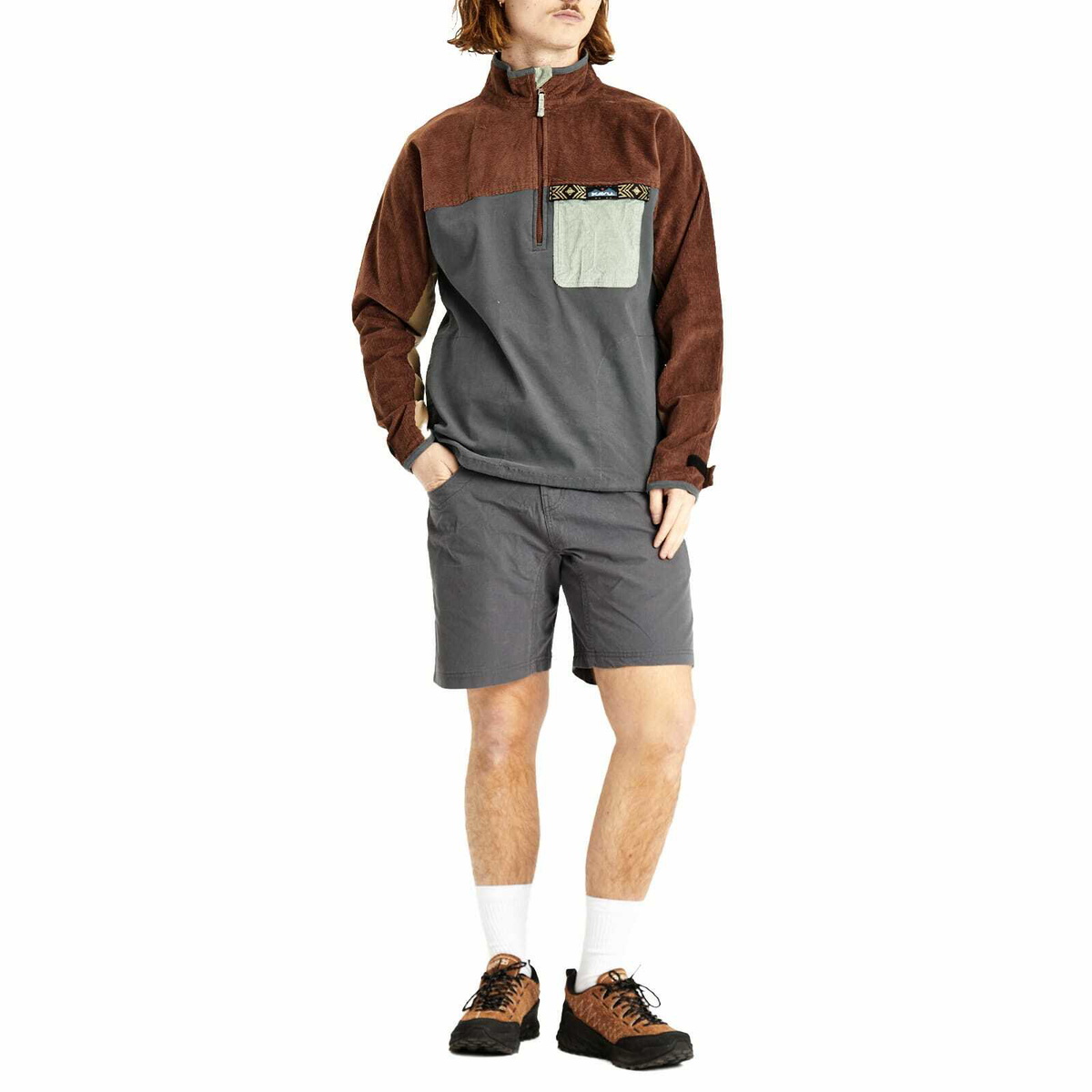 KAVU Men's Throwshirt Flex Pullover in Color Commotion