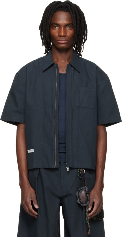 Photo: Song for the Mute Black Zip Up Workman Shirt