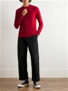 Aspesi - Slim-Fit Wool Polo Shirt - Red