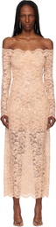 Rabanne Pink Lace Midi Dress
