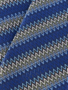 Missoni - 7cm Crochet-Knit Silk Tie - Blue