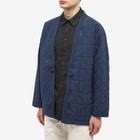 Snow Peak Men's Patchwork Quilted Noragi Jacket in Navy