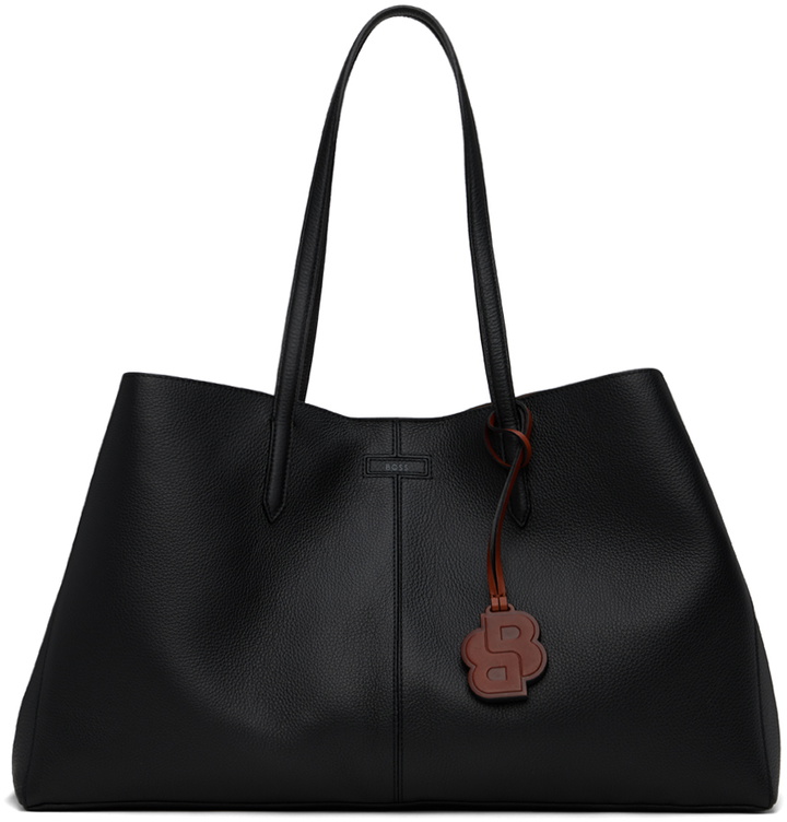 Photo: BOSS Black Grained Leather Shopper Tote