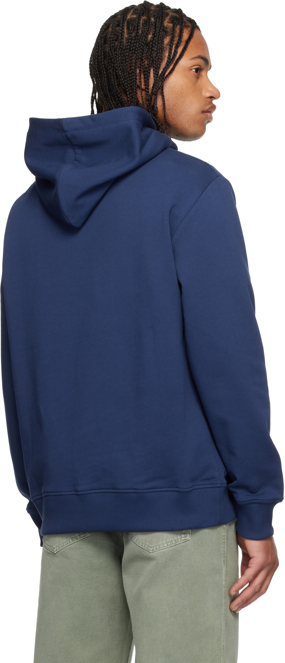 Balmain Blue College Emblem Hoodie