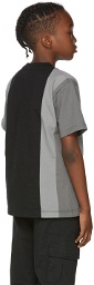 BAPE Kids Black & Grey Color Block Shark T-Shirt