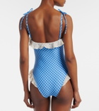 Montce Jacelyn plaid ruffled swimsuit