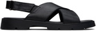 KLEMAN Black Ilot Oak Sandals