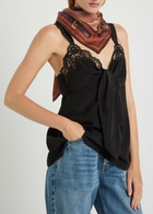 Chloe Paddington Printed Silk Scarf - Brown - One Size