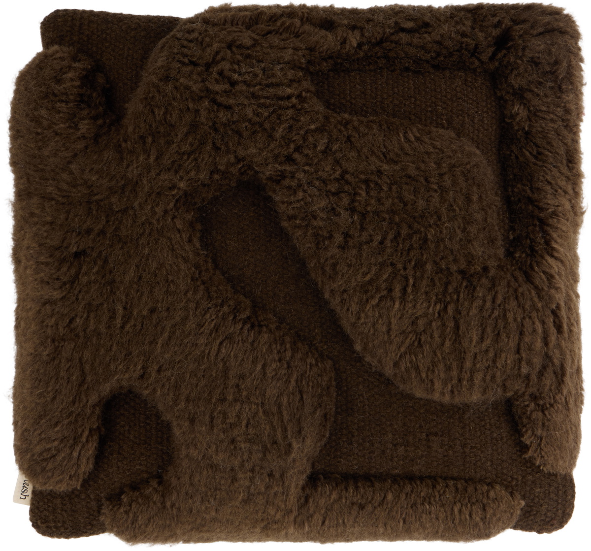 Mush Studios SSENSE Exclusive Brown Wooly Cushion