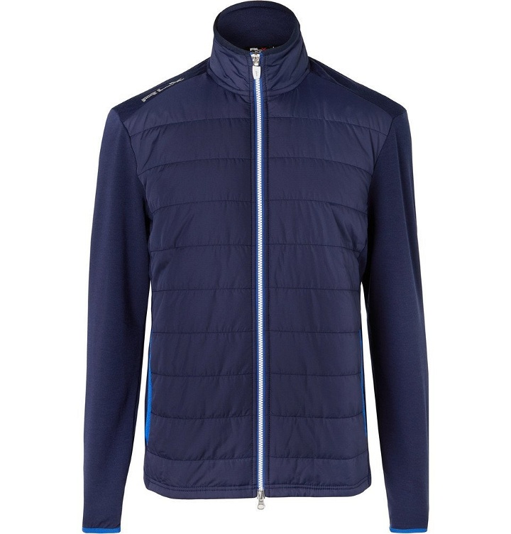 Photo: RLX Ralph Lauren - Quilted Shell and Wool-Blend Golf Jacket - Navy