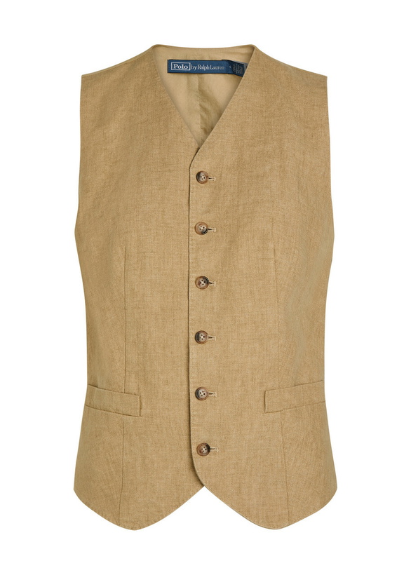 Photo: Polo Ralph Lauren Tailored Linen Vest Brown