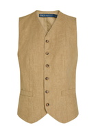 Polo Ralph Lauren Tailored Linen Vest Brown