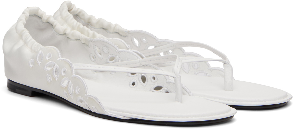 JACQUEMUS White 'The Flat' Sandals