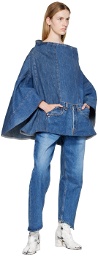 Bless Blue Poncho-Style Denim Jacket