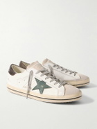 Golden Goose - Super-Star Distressed Leather and Suede Sneakers - White