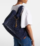 Chloé Summer Banana East-West raffia tote bag